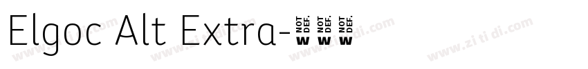 Elgoc Alt Extra字体转换